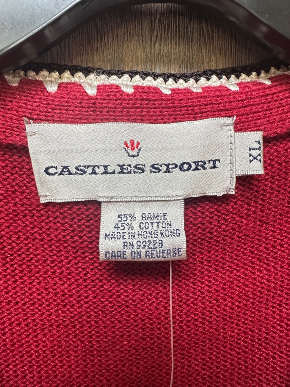Texas A&M Aggies Vintage Maroon Logo Embroidered Sweater Vest by Castles Sport - Picture 3 of 8